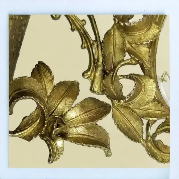 German Ormolu Table Alarm Clock Rare "Florn" Wind Up 24k Gold Gilt Ornate Crest - Picture 7 of 11